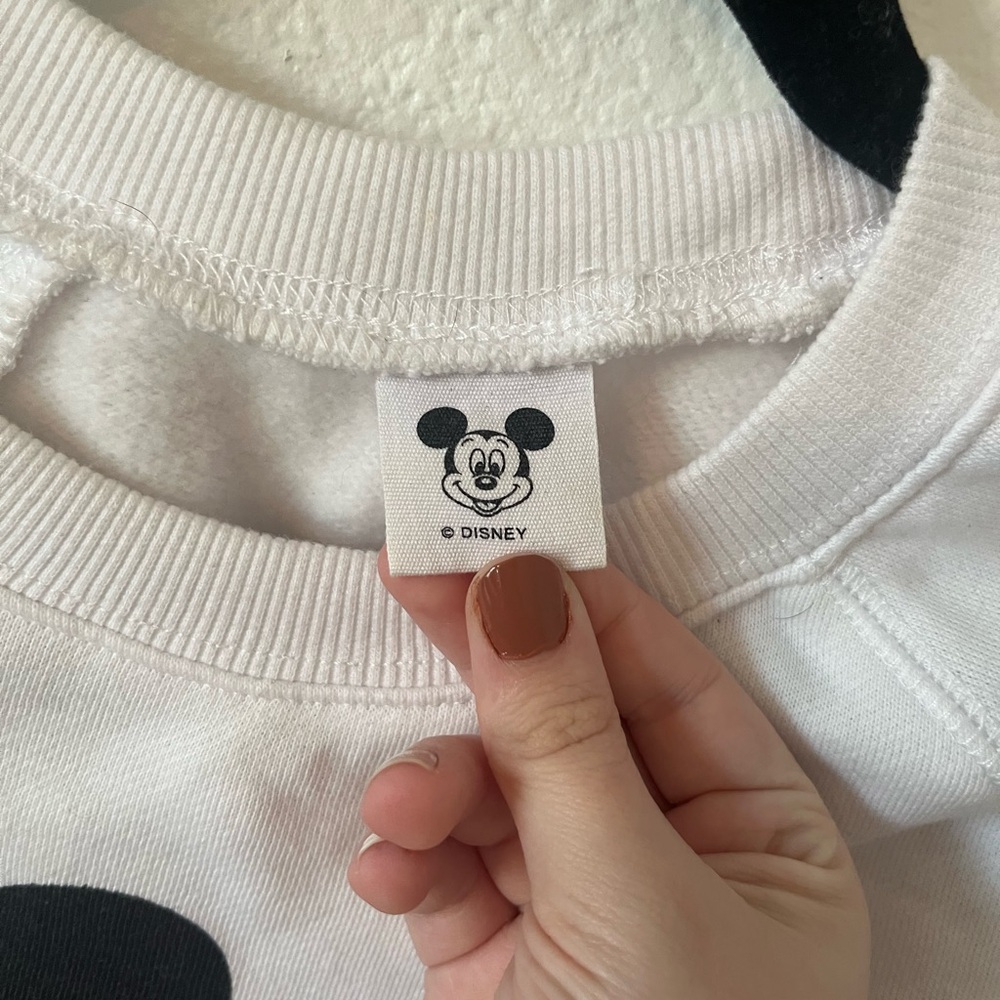 Disney White Crewneck Sweater with Mickey Design - Picture 5 of 6